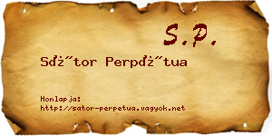 Sátor Perpétua névjegykártya